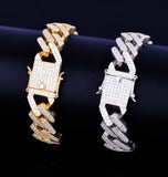 Iced Out Cuban Link Moissanite Hip Hop Bracelet
