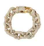 Iced Out Moissanite Hip Hop Bracelet For Him