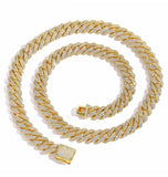 Iced Out Moissanite Diamond Cuban Link Blin Hip Hop Chain