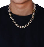 Iced Out Moissanite Diamond Rolo Link Hip Hop Chain