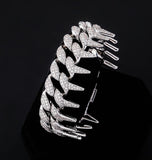 Micro Pave Cuban Link Moissanite Diamond Bracelet