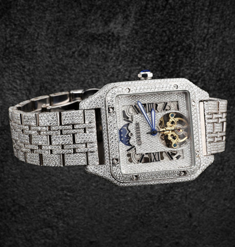 Iced Out Moissanite Diamond Luxury Wrist Watch