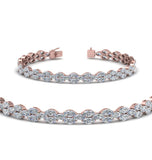 Marquise Cut Moissanite Diamond  Tennis Bracelet