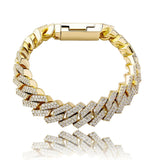 D Color Moissanite Cuban Link men's Bracelet