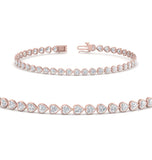 Heart Cut Moissanite Diamond Bezel Set Bracelet