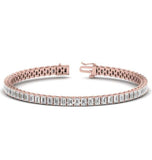 Emerald Cut Moissanite Diamond Tennis Bracelet