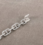 Round Cut Moissanite G Link Hip Hop Bracelet