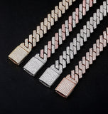D Color Moissanite Cuban Link men's Bracelet