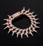 Micro Pave Cuban Link Moissanite Diamond Bracelet