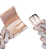 moissanite Iced Out Cuban Link Hip Hop Bracelet For Him