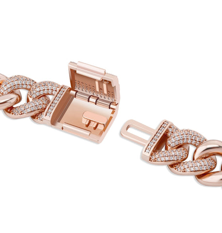 Cuban Link Iced Out Moissanite Men's Bracelet
