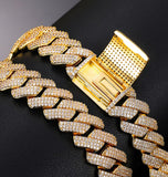 Iced Out Moissanite Cuban Link Chain For Men's