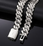 Iced Out Moissanite Cuban Link Chain For Men's