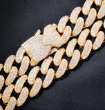 VVS1 Moissanite Diamond Cuban Link Iced Out Chain For Men's