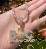 BIG BAG CHASIN Moissanite Custom Iced Out Pendant