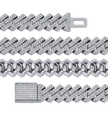 D Color Moissanite Cuban Link men's Bracelet