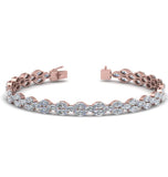 Marquise Cut Moissanite Diamond  Tennis Bracelet