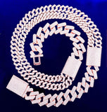 Iced Out Moissanite Diamond Cuban Chain For Him