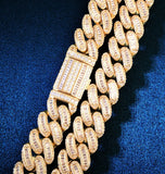 Iced Out Moissanite Diamond Cuban Link Chain