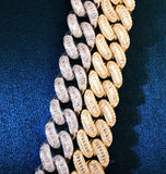 Iced Out Moissanite Diamond Cuban Link Chain