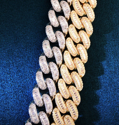 Iced Out Moissanite Diamond Cuban Link Chain
