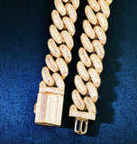 Iced Out Moissanite Diamond Cuban Link Chain