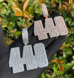 Personalized Number 448 Moissanite Hip Hop Pendant