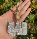 Personalized Number 448 Moissanite Hip Hop Pendant