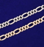 Iced Out Moissanite Diamond  Figaro Link Hip Hop Chain