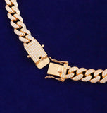 Iced Out Moissanite Diamond  Figaro Link Hip Hop Chain