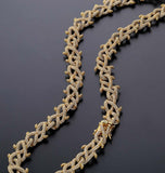 Moissanite Iced Out Thorns Link Hip Hop Chain