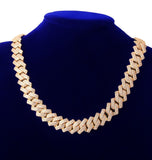 Cuban Link Iced Out Moissanite Diamond Rapper Style Chain