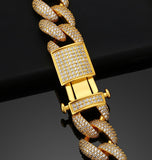 Iced Out Moissanite Cuban Link Chain