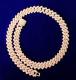 Cuban Link Iced Out Moissanite Diamond Rapper Style Chain