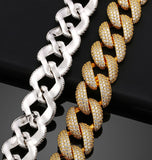 Iced Out Moissanite Cuban Link Chain