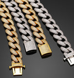 Iced Out Moissanite Cuban Link Chain