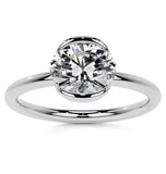 East To West Oval Cut Moissanite Engagement Ring