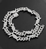 Iced Out Moissanite Cuban Link Rapper Style Hip Hop Chain