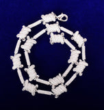 Barbed Wire Iced Out Moissanite Diamond Hip Hop Chain
