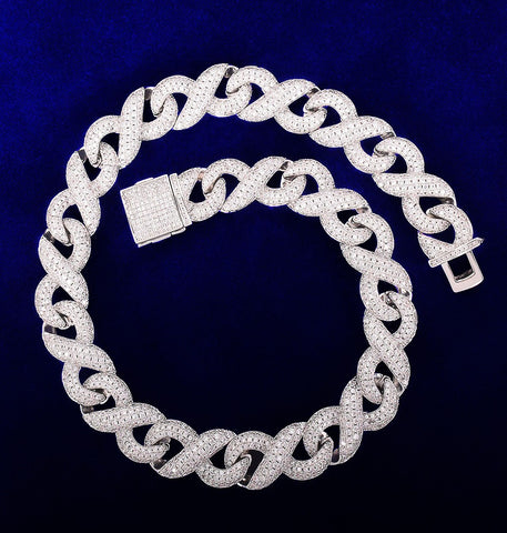 Infinity Link Iced Out Moissanite Diamond Hip Hop Chain