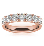 Round Brilliant Cut Moissanite Seven Stone Eternity Band