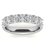 Round Brilliant Cut Moissanite Seven Stone Eternity Band