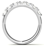 Round Brilliant Cut Moissanite Seven Stone Eternity Band