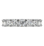 Round Brilliant Cut Moissanite Seven Stone Eternity Band