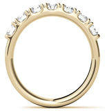 Round Brilliant Cut Moissanite Seven Stone Eternity Band