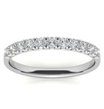 Moissanite Colorless Round Cut Half Eternity Band