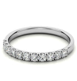 Moissanite Colorless Round Cut Half Eternity Band