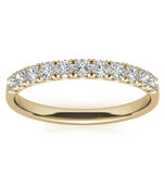 Moissanite Colorless Round Cut Half Eternity Band