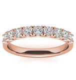 Round Cut Moissanite Half Eternity Band