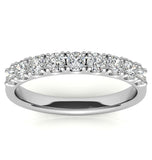 Round Cut Moissanite Half Eternity Band